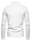 cheap Men&#039;s Socks-Men&#039;s T shirt Tee Solid Color Standing Collar Casual Daily Long Sleeve Zipper Tops Lightweight Casual Classic Slim Fit White Black Light gray / Sports