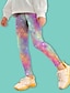 cheap Girls&#039; Pants &amp; Leggings-Kids Girls&#039; Back to School Leggings Graphic Active Outdoor 4-12 Years Fall Rainbow