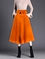 abordables Skirts-Mujer Ropa Cotidiana Básico Bohemio Vestido maxi Columpio Faldas Un Color Lazo Rojo Amarillo Naranja