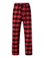cheap Sleep &amp; Lounge-Women&#039;s 1 pc Loungewear Bottom Comfort Sport Grid / Plaid Polyester Home Street Daily Breathable Gift Long Pant Elastic Waist Print Pant Fall Summer Red