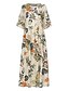 cheap All Sale-Women&#039;s Casual Floral Print Maxi Shift Dress