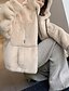 cheap Coats &amp; Trench Coats-Women&#039;s Coat Teddy Coat Fall Winter Daily Regular Coat Warm Regular Fit Casual Jacket Long Sleeve Quilted Print Solid Color Leopard Khaki Light Grey Beige