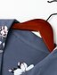 abordables Ropa para dormir y de descanso para mujeres-Mujer 1 juego Pijamas Conjuntos Sencillo Confort Dulce Flor Poliéster Hogar Cama Escote en V Transpirable Regalo Camisa Botón Pantalón Otoño Invierno Azul Piscina / Hebilla