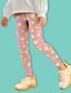 baratos Calças &amp; Leggings para Meninas-Infantil Para Meninas Leggings Rosa Imprimir Imprimir Gráfico Ativo Outono 4-12 anos / Geométrica / Collants