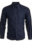 abordables Chemises pour hommes-Homme Chemise Chemise boutonnée Chemise à col Bleu marine Rouge vin Noir Plein Col Mariage Travail Vêtement Tenue