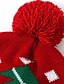 cheap Hats-Women&#039;s Beanie / Slouchy Knitted Christmas Party Dailywear Red Color Block Christmas Tree Hat / Basic / Fall / Winter