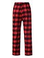 cheap Sleep &amp; Lounge-Women&#039;s 1 pc Loungewear Bottom Comfort Sport Grid / Plaid Polyester Home Street Daily Breathable Gift Long Pant Elastic Waist Print Pant Fall Summer Red