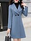 cheap Coats &amp; Trench Coats-Women&#039;s Coat Fall Winter Party Street Daily Long Coat Windproof Warm Regular Fit Casual Casual Daily Jacket Long Sleeve Solid Color Army Green Royal Blue Red