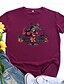 abordables T-shirts-las mujeres la maternidad es un paseo en el parque camiseta vintage jurásico dinosaurio mamá flores camisetas gráficas top verde xl