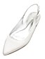 billige Sandals-Dame Bryllup Sko Plus størrelse Brudesko Flade hæle Hæl Med Enkelt Strop Spidstå Minimalisme Satin Spænde Sort Hvid Krystal