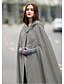 cheap Coats &amp; Trench Coats-Women&#039;s Coat Cloak / Capes Christmas Long Coat Winter Coat Single Breasted One-Button Overcoat Hooded Coat Sleeveless Black Blue Gray Army Green Red Halloween Basic Essential Causal Fall Loose