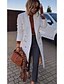 cheap Coats &amp; Trench Coats-Women&#039;s Winter Coat Long Overcoat Double Breasted Lapel Pea Coat Thermal Warm Windproof Trench Coat with Pockets Elegant Slim Fit Lady Jacket Fall Outerwear White Pink Khaki