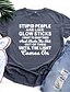 cheap T-Shirts-Women&#039;s T shirt Tee 100% Cotton Black White Letter Text Print Short Sleeve Daily Weekend Basic Round Neck
