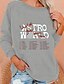 cheap Hoodies &amp; Sweatshirts-Women&#039;s Text Slogan Sweatshirt Pullover Oversized Monograms Hot Stamping Casual Daily Casual Streetwear Hoodies Sweatshirts  Blue Gray Khaki