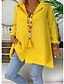 cheap Plus Size Tops-Women&#039;s Shirt Blouse Polka Dot Yellow Pink Red Button Classic Long Sleeve Street Daily Vacation Basic Casual Shirt Collar Regular Fit Spring Fall
