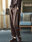 cheap Pants-Women&#039;s Fashion Casual / Sporty Side Pockets Elastic Waist Chinos Full Length Pants Inelastic Casual Weekend Cotton Plain Mid Waist Comfort Loose Black Khaki Coffee M L XL XXL
