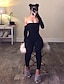 cheap Jumpsuits &amp; Rompers-Women&#039;s Casual Daily Off Shoulder Black Jumpsuit Solid Colored