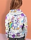 cheap Girls&#039; Tees &amp; Blouses-Kids Girls&#039; 3D Unicorn Print Hoodie 2-12 Years
