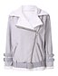 cheap Women&#039;s Clothing-Women&#039;s Jacket Oversized Zipper Classic Simple Shirt Collar Spring &amp;  Fall Regular Dark Red Black Grey