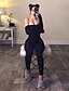 cheap Jumpsuits &amp; Rompers-Women&#039;s Casual Daily Off Shoulder Black Jumpsuit Solid Colored