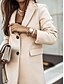 cheap Shoes &amp; Accessories-Women&#039;s Coat Basic Basic Elegant &amp; Luxurious Modern Collars Daily Coat Cotton Black Grey Dark Coffee Winter V Neck Regular Fit S M L XL 2XL