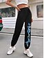 cheap Pants-Women&#039;s Casual / Sporty Hip-Hop Pocket Elastic Waist Print Jogger Sweatpants Ankle-Length Pants Micro-elastic Leisure Sports Weekend Cotton Butterfly Mid Waist Comfort Black S M L XL