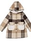 cheap Girls&#039; Jackets &amp; Coats-Kids Girls&#039; Coat Light Brown Plaid Vintage Fall Winter 3-12 Years School / Streetwear / Cute / Cotton
