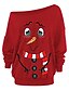 abordables Sudaderas y capuchas-Mujer Reno Pull-over Navidad Sudaderas con capucha Sudaderas Negro Rojo Blanco