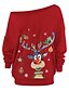 cheap Hoodies &amp; Sweatshirts-Women&#039;s Reindeer Pullover Christmas Hoodies Sweatshirts  Black Red White