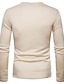 abordables Ropa de Hombre-Hombre Camiseta Obispo Básico Henley Grueso Primavera &amp; Otoño Color Camello Negro Gris Gris-plata