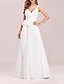 cheap Bridesmaid Dresses-Sheath / Column V Neck Floor Length Tulle Bridesmaid Dress with Ruching