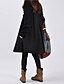 cheap Coats &amp; Trench Coats-Women&#039;s Coat Daily Fall Winter Long Coat Turtleneck Loose Chic &amp; Modern Jacket Long Sleeve Solid Colored Patchwork Gray Black