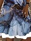 abordables All Sale-Femme Robe Longueur Genou Robe Droite Vert Bleu Sans Manches faux deux pièces Imprimer Imprime Col Ras du Cou Printemps Eté Casual 2022 Ample S M L XL XXL 3XL