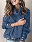 cheap Sweaters-Women&#039;s Sweater Pullover Jumper Solid Color Knitted Button Stylish Elegant Casual Long Sleeve Regular Fit Sweater Cardigans Fall Winter Turtleneck Gray White / Going out
