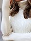 abordables Sweater &amp; Cardigan Dresses-vestido suéter de mujer vestido de invierno vestido blanco blanco manga larga color puro encaje en capas plus alto bajo invierno otoño cuello alto cuello alto estilo elegante casual 2022 s m l xl xxl