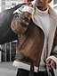 abordables Best Sellers-Veste Homme Fermeture éclair complète Bordure en Fourrure Poche Normal Manteau Marron Plein Air Sportif L&#039;autume L&#039;hiver Sportif Col rabattu fermeture Éclair Standard S M L XL XXL 3XL / faux cuir