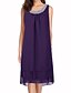 cheap Dresses-Women&#039;s Knee Length Dress Shift Dress Black Purple Navy Blue Sleeveless Sequins Layered Pure Color Crew Neck Spring Summer Hot Elegant Casual 2022 S M L XL XXL 3XL
