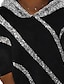 preiswerte Pullover-Damen Übergröße Oberteile Hoodie Sweatshirt Grafik Langarm Grundlegend Herbst Winter Grau Schwarz Große Größe L XL 2XL 3XL / Übergrössen / Übergrössen