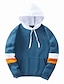 abordables Vêtements Homme-Homme Sweat à capuche Bouffantes Poche Capuche Moyen Printemps &amp; Automne Bleu Orange Blanche