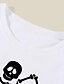 preiswerte Bottoms-Baby Unisex Pullover Langarm Totenkopf Motiv Heißprägen Weiß Baumwolle Kinder Oberteile Grundlegend nette Art Herbst Frühling Halloween Outdoor Schlank 1-5 Jahre