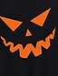 billige Bottoms-Baby Unisex Sweatshirt Langærmet Halloween mønster Varm Stempling Sort Bomuld Børn Toppe Aktiv Basale Efterår Forår Halloween udendørs Tynd 1-5 år