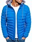 baratos Best Sellers-casaco masculino acolchoado acolchoado com capuz e resistente à água, resistente à água, casaco pesado de inverno parka anoraque (azul, xx-grande)