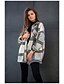 cheap Coats &amp; Trench Coats-Women&#039;s Coat Quilted Casual Shacket Daily Coat Regular Polyester Gray Single Breasted Fall Winter Turndown Regular Fit S M L XL XXL / Warm / Plaid / Check
