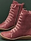 baratos Boots-Mulheres Botas Sem Salto Botas da panturrilha Botas Botas Tornozelo Casual Diário Inverno Vinho Cinzento Preto