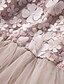 cheap Girls&#039; Dresses-Kids Little Dress Girls&#039; Flower Performance Pegeant Tulle Dress Patchwork Pink Above Knee Long Sleeve Cute Elegant Princess Dresses Spring Summer Slim 2-8 Years / Fall