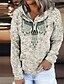 cheap Women&#039;s Hoodies &amp; Sweatshirts-Women&#039;s Horse Animal Hoodie Sweatshirt Front Pocket Print 3D Print Daily Sports Ethnic Streetwear Hoodies Sweatshirts  Gray