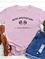 economico T-shirts-t-shirt rosa maglietta stampata con lettera da farmacista rosa maglietta estiva manica corta con grafica rosa divertente