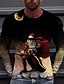 economico Men&#039;s Socks-maglietta unisex da uomo stampa 3D stampe grafiche stampa di Babbo Natale top a manica lunga designer casual grande e alto nero