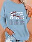 cheap Hoodies &amp; Sweatshirts-Women&#039;s Text Slogan Sweatshirt Pullover Oversized Monograms Hot Stamping Casual Daily Casual Streetwear Hoodies Sweatshirts  Blue Gray Khaki