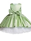 cheap Girls&#039; Dresses-Kids Little Girls&#039; Dress Solid Colored Party Birthday A Line Dress Ruched Mesh Bow Purple Pink Light Green Knee-length Sleeveless Princess Cute Dresses Fall Winter Regular Fit 3-10 Years